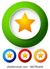 Modern star in a circle icon.