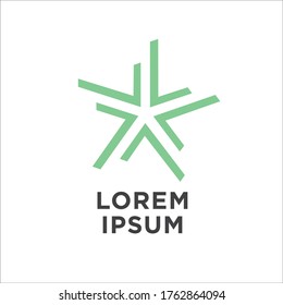 Modern star element logo design