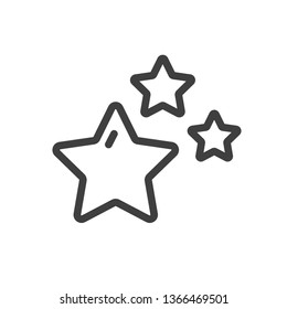 Modern Star Icon. Simple Design. Vector Lines