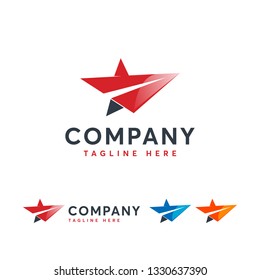 Modern Star Jet Logo Template