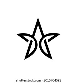 letra estrella moderna un logotipo vectorial
