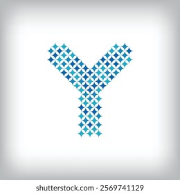 Modern star letter Y logo. All numbers are in line strip form. Alphabet character and letters abstract design. Logo, corporate identity, application, creative poster and more.	