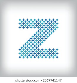 Modern star letter Z logo. All numbers are in line strip form. Alphabet character and letters abstract design. Logo, corporate identity, application, creative poster and more.	