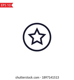 Vector de icono de línea de estrella moderna