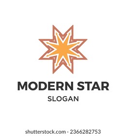 Diseño creativo del logotipo de estrella moderna