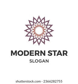 Diseño creativo del logotipo de estrella moderna