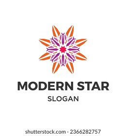 Diseño creativo del logotipo de estrella moderna