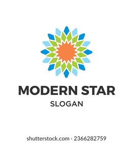 Modern star logo design creative