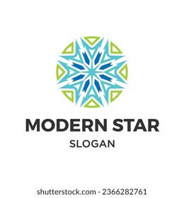 Modern star logo design creative
