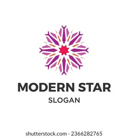 Diseño creativo del logotipo de estrella moderna