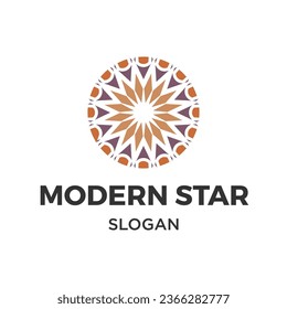 Modern star logo design creative