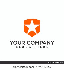 MODERN STAR LOGO GEOMETRIC STRONG DESIGN EDITABLE VECTOR