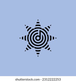 modern star music sound signal logo