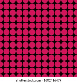 Modern star polygon shape seamless pattern vector. Dark pink and black.
