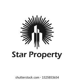 modern star property logo template