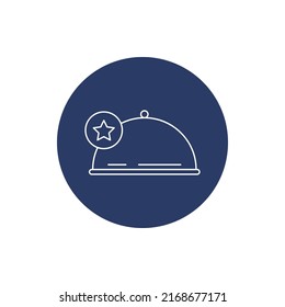 Modern star restaurant icon vector