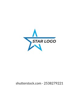 Design moderno do modelo de logotipo do vetor de estrela.
