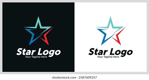 Modern star vector logo template design. Symbol star design concept