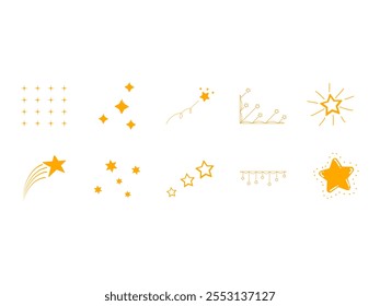 Modern Stars Shape Element Set 
