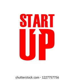 Modern start up typography logo design concept, Start up business logo design