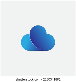 Modern startup logo, illustration of rocket, cloud and shopping.