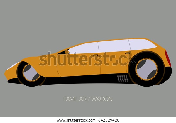 Download Modern Station Wagon Car Side View Stock Vector Royalty Free 642529420
