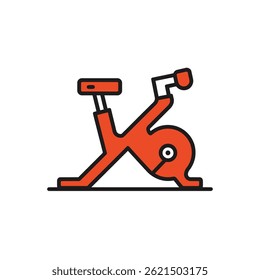 Bicicleta estacionária moderna gira exercício de fitness em ambientes fechados