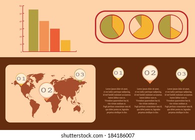 modern statistics info-graphic elements illustration vector 