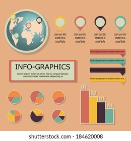 modern statistics info-graphic elements illustration vector 