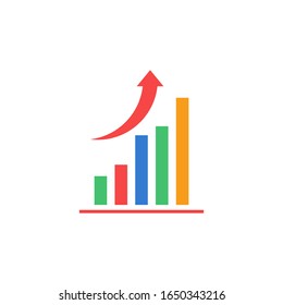 Modern stats logo template vector icon design