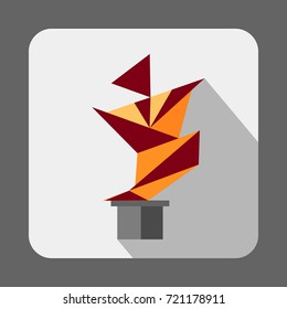 Modern statue concept background. Cartoon illustration of modern statue vector concept background for web design