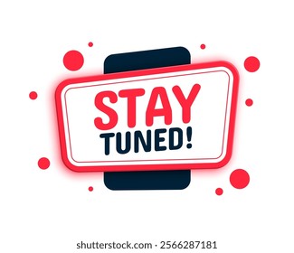 modern stay tuned web page background for coming soon teaser vector