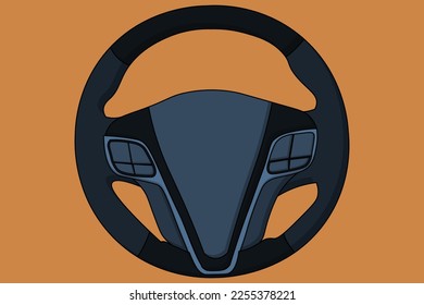 Modern Steering Wheels Illustration Vector