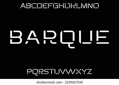 Modern stencil display font vector
