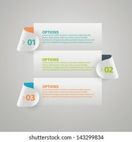 Modern step origami banner. Vector illustration.
