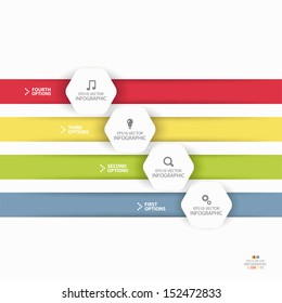 Modern step  origami style options banner. Vector illustration. 
