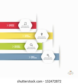 Modern step  origami style options banner. Vector illustration. 