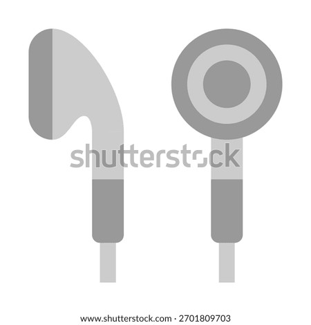 Modern Stereo Earbuds Audio Headphone Music Icon