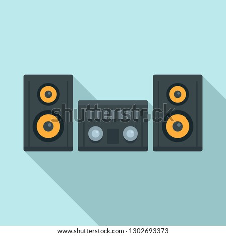 Modern stereo system icon. Flat illustration of modern stereo system vector icon for web design
