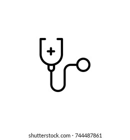 Modern stethoscope line icon. Premium pictogram isolated on a white background. Vector illustration. Stroke high quality symbol. Stethoscope icon in modern line style.