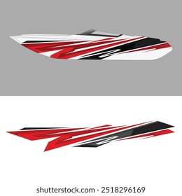 modern sticker vector design wrapping background motor boat body