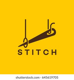 Modern Stitch Logo template vector illustration