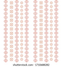 Modern stitches embroidery pattern with simple style for T-Shirt design.
