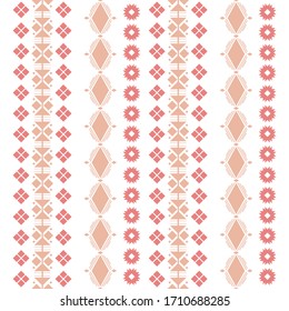 Modern stitches embroidery pattern with simple style for T-Shirt design.