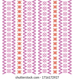 Modern stitches embroidery pattern with simple style for T-Shirt design.