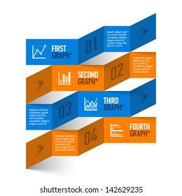 Moderne Stockdiagrammvorlage für Infografiken. Vektorgrafik.