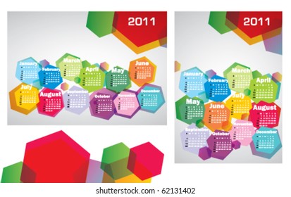 Modern stock vector calendars 2011