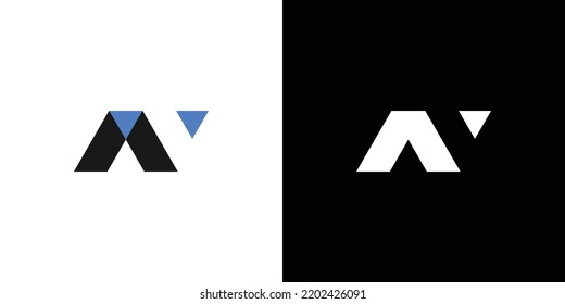 Modern and stong AN initials abstract logo design