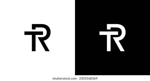 Modern and stong RT initials abstract logo design 2