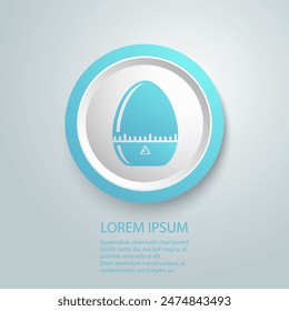 Moderne Stoppuhr blaues Symbol. Einfache Darstellung des modernen Stoppuhr-Icons für Webdesign isoliert auf weißem Hintergrund